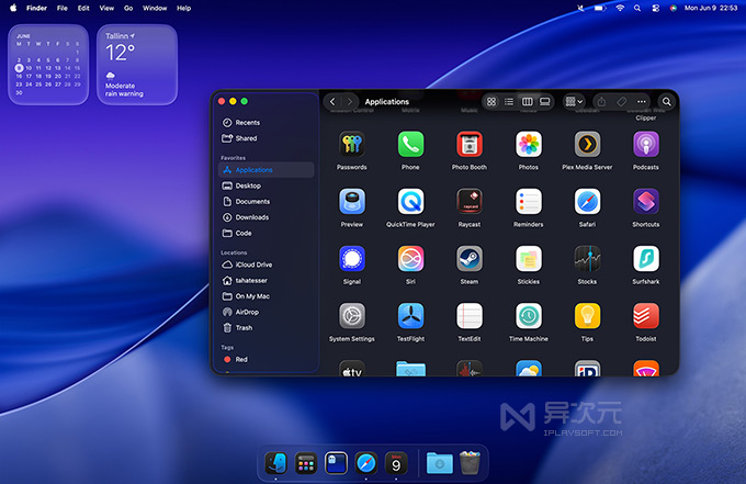 macOS Tahoe 暗黑主题