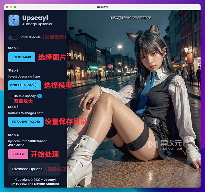 Upscayl 中文版界面说明